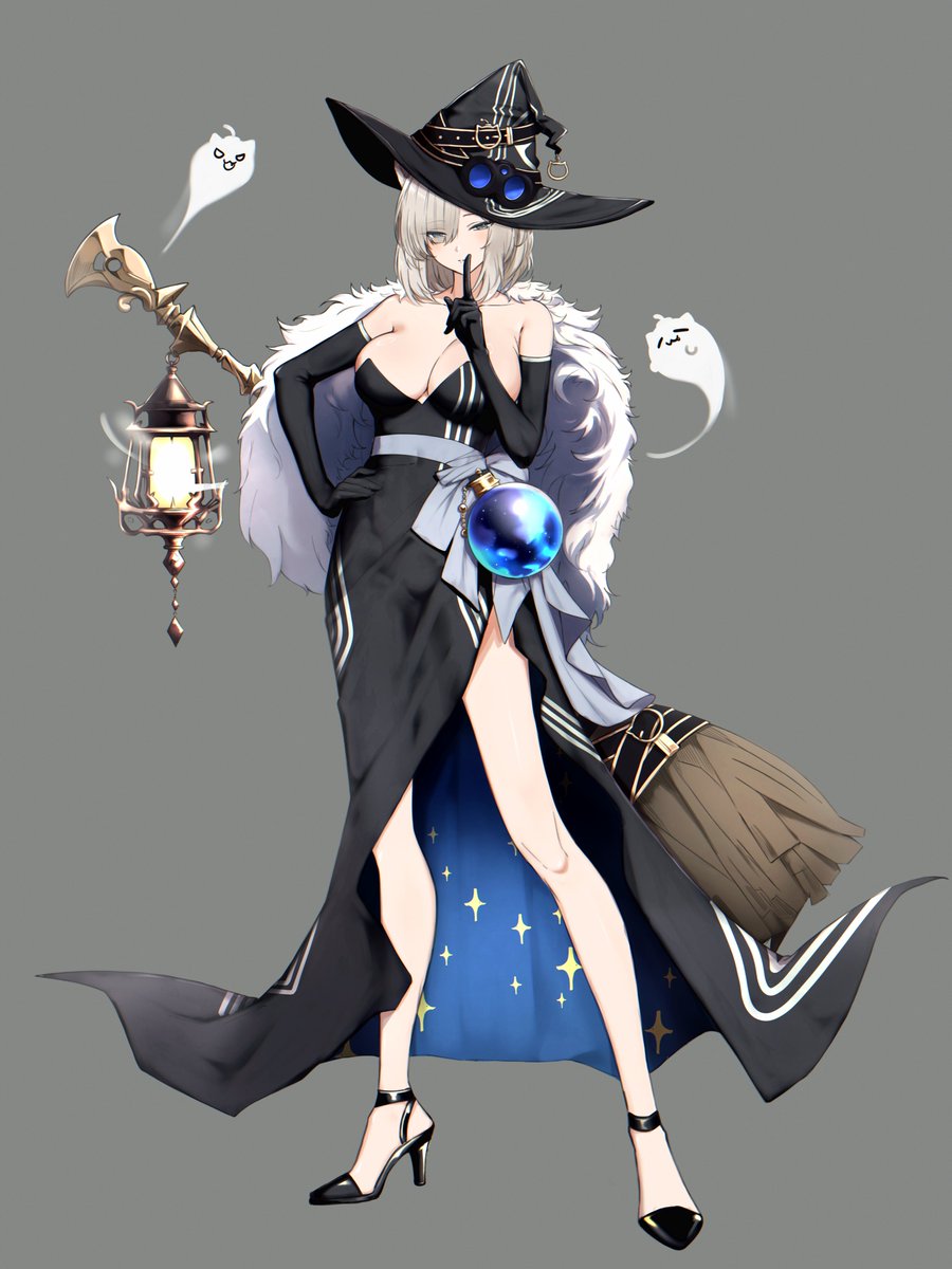 獅白ぼたん「今日練習 148  魔女の 獅白ぼたん (。• ω•。)つ-☆ • * 。   」|マイケル ． チェン --SSRB 军团 446大隊所屬のイラスト