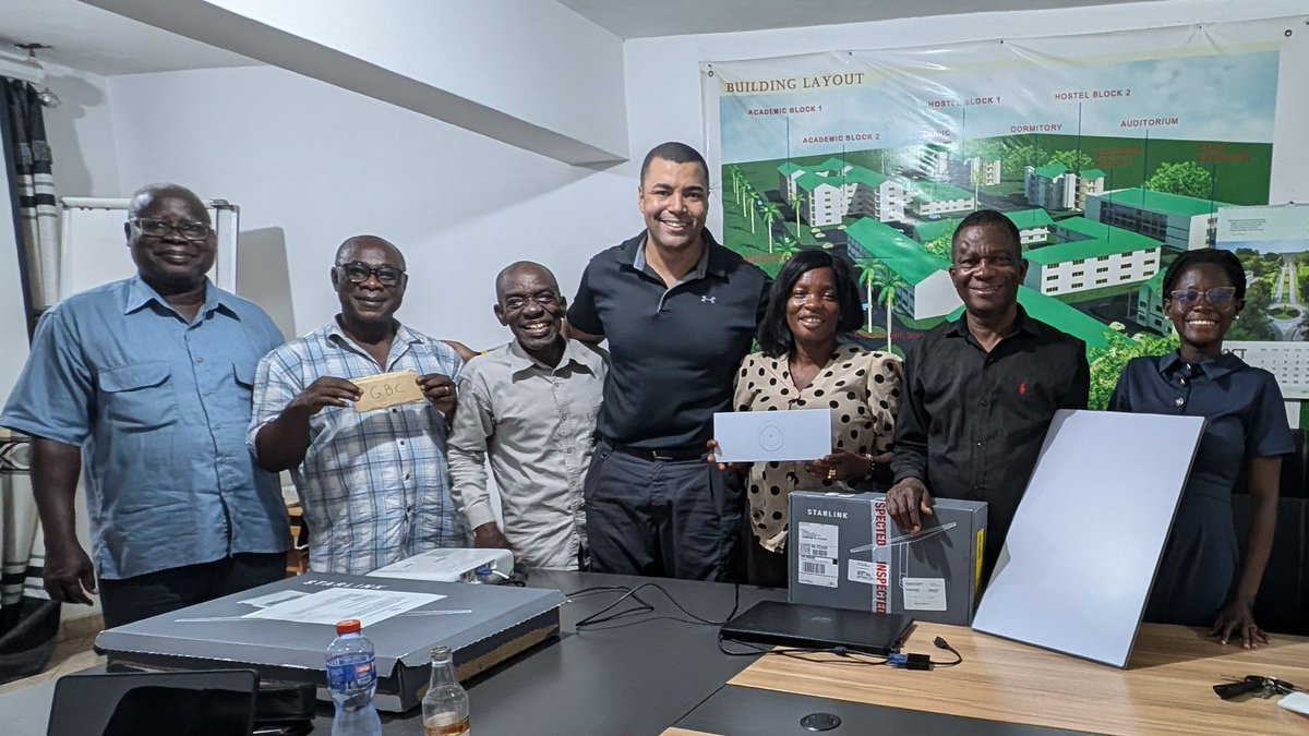 NateRCurtis's tweet photo. I want to give a big thank you to @SpaceX for providing @Starlink to Ghana! Recently, I traveled there with a Starlink kit for the Ghana Bible College, who were ecstatic to receive it. Starlink will provide reliable internet access, enabling students to connect with the world, enhance their studies, and access online resources.