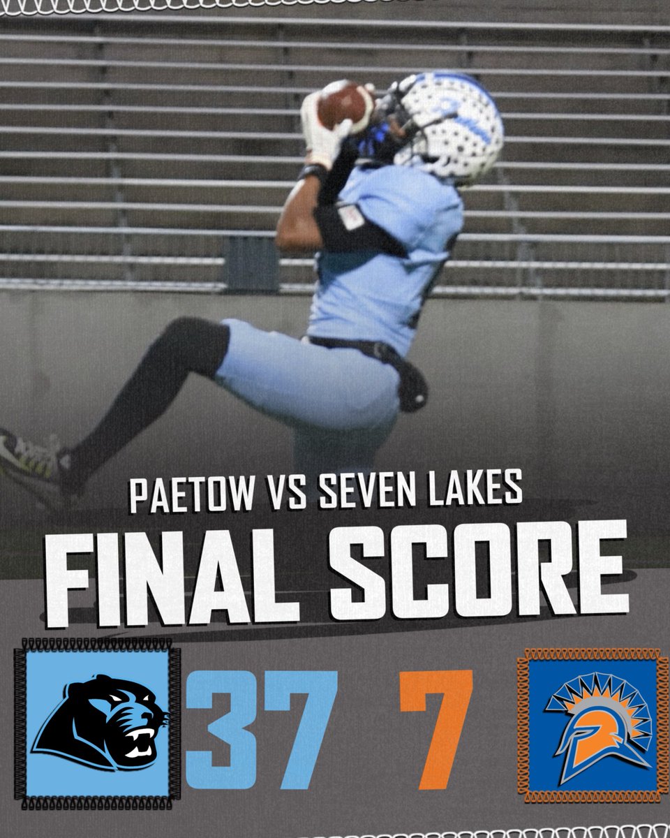 Paetow continues their undefeated district run defeating Seven Lakes 37-7.