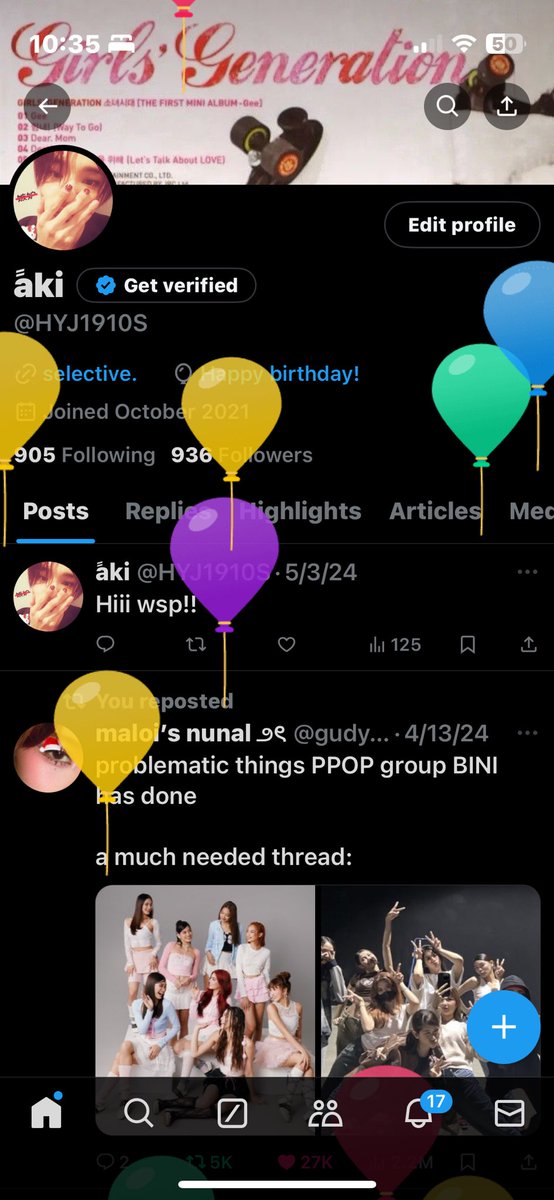 Long time no see twt! Also happy bday to me😚