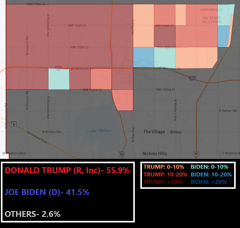 Uncrewed's tweet photo. While Oklahoma's #SD47 probably won't flip this year, it's been flying to the left in recent years, making it one to watch.
This northern Oklahoma City seat has swung over 20 points to the left in eight years (Romney+37 to Trump+14).
@CNalysis Rating: Lean R https://t.co/oNEkOOUM0e
