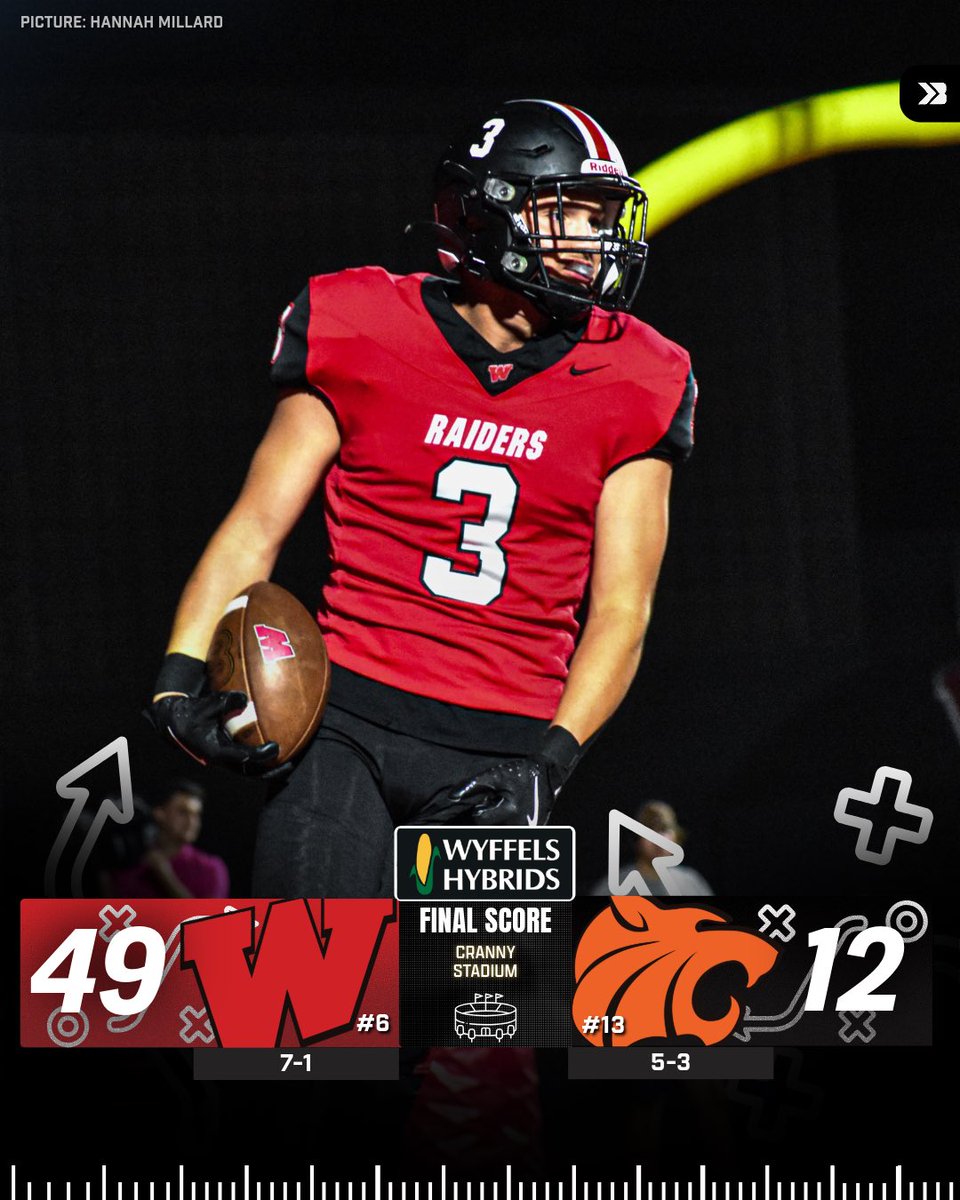 🚨FINAL SCORE🚨

Williamsburg takes down Grinnell 49-12 with a great offensive showing 🔥

#iahsfb | 📸: Hannah Millard