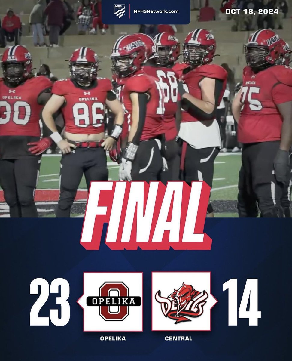 NFHS Network (@nfhsnetwork) on Twitter photo With tonightโs win over Central, the <a href="/footballopelika/">Opelika Football</a> Bulldogs are headed to the playoffs! ๐ #NFHSNetwork With tonightโs win over Central, the <a href="/footballopelika/">Opelika Football</a> Bulldogs are headed to the playoffs! ๐ #NFHSNetwork