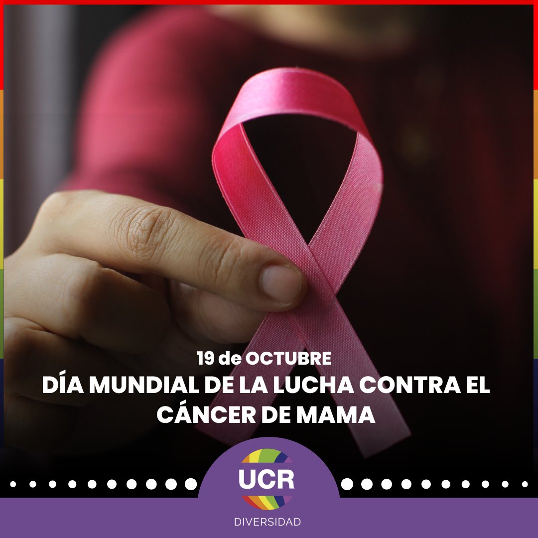 Cada 19 de octubre se conmemora el Día Mundial de la Lucha contra el Cáncer de Mama, con el objetivo de sensibilizar a la población sobre un mensaje fundamental: 
(1/4)👇