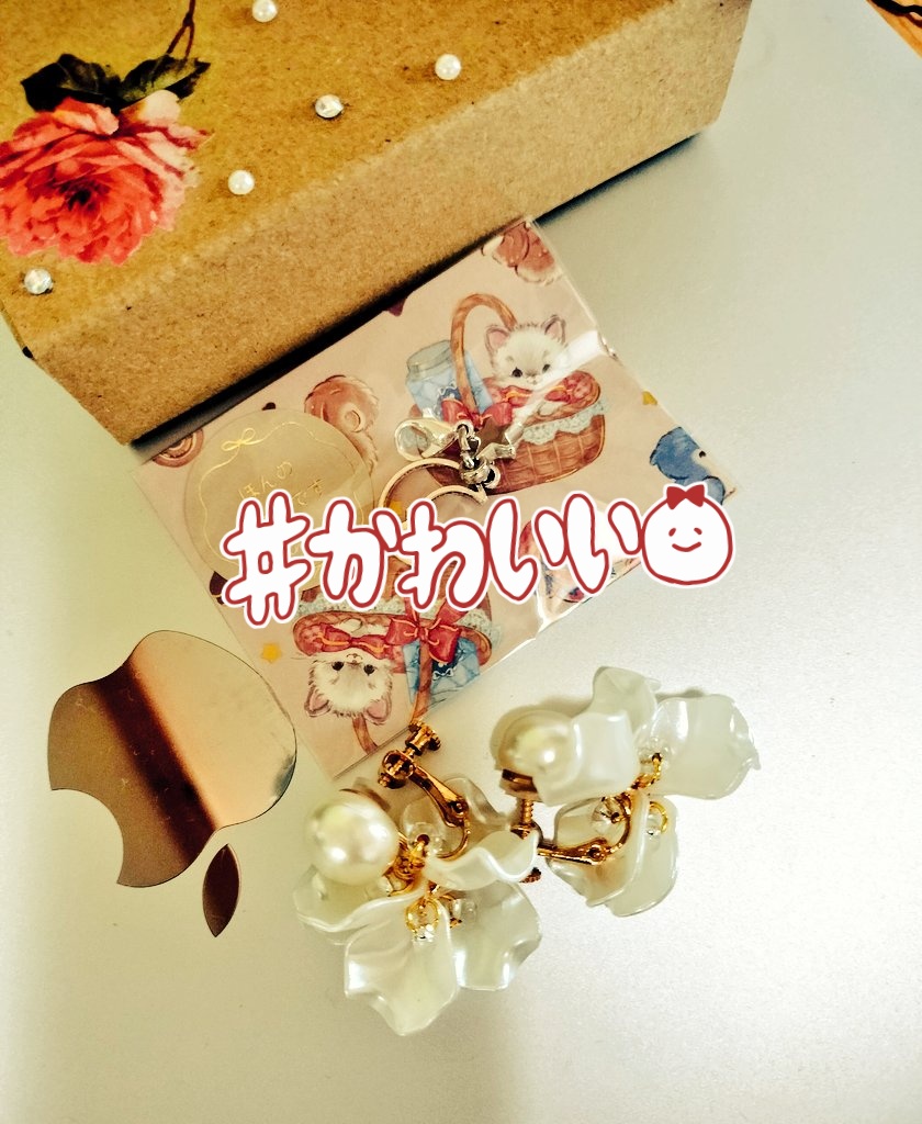 howaota00's tweet photo. メルカリでアコールコスプレ用のイヤリングにできそうなのをポチッたらすげえ可愛いラッピングとおまけ、イメージ通りの商品におかん胸熱でした🌼また次回もこのアクセサリー屋さんにお世話になりそうです！ありがとうございます🥺✨

#DOD21th
#Drakengard
#ドラックオンドラグーン https://t.co/s2dwpSn5j0