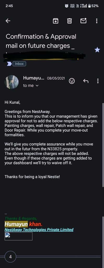 Kunalz57's tweet photo. @NestAwayCare @nestawayhomes were promised that painting &amp; door charges will be waived while moving out of the property. Now,I'm unfairly charged Rs 17,402 + Rs 3,000 when I moved out yesterday . Honor your words @AurumProptech @consumerforum_ @ConsumerVoiceIn @jagograhakjago https://t.co/u0creGaRw3