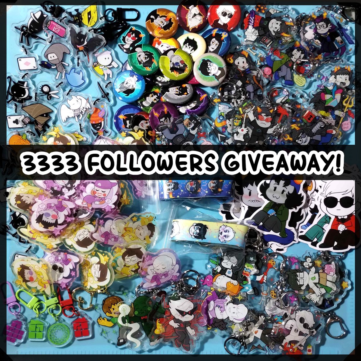 nookdestroyer's tweet photo. Thanks for 3333+ followers, it's giveaway time! One lucky person will get everything in the picture

🍍Rules🍍
-Must be 18+
-Like, RT, and comment who your favorite homestuck character is and why
-That's it! 

I will pick a winner on October 25th, make sure your DMs are open 🫡 https://t.co/Y3JE4GzlJa