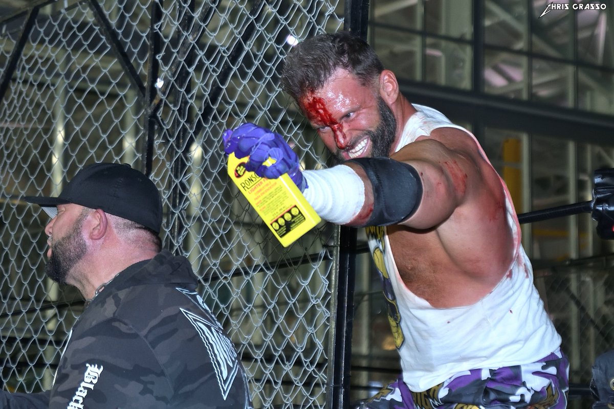Ringsideguy's tweet image. From @GCWrestling_ #GCWArtOfWar #DAY1 #Showboat #AtlanticCity #Match8 @TheMattCardona @bullyray5150