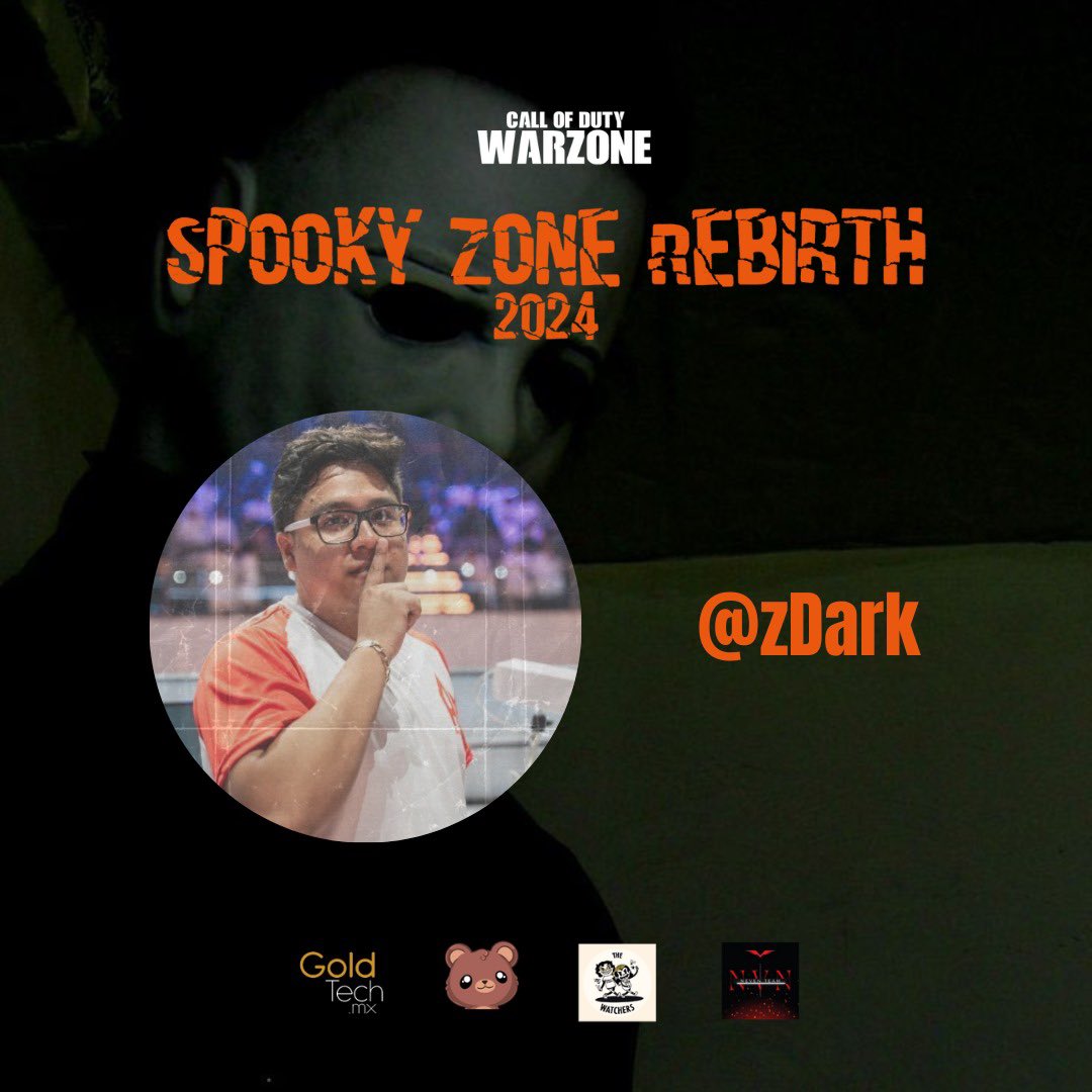 🎃 SPOOKYZONE REBIRTH 🎃

🪦Le damos la bienvenida a nuestro 10mo capitán 🦇

🪦 <a href="/zDark29_/">LEV zDark</a> 🪦

💀20 de Octubre 6:00PM Hora CDMX💀

@Bimbitodonitas
<a href="/th3watchers/">The Watchers</a> 
<a href="/goldtechmx/">Gold Tech Mx</a>