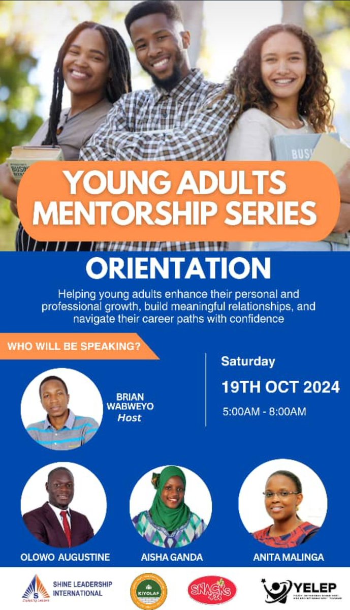 Snacks4U_'s tweet photo. Today, we are excited to launch the second edition of the Young Adults Mentorship Series (YAMS) by @ShineLeadership

This program is designed to strengthen the professional and interpersonal skills of youth.

1/3 https://t.co/LWuDoJ0BEN