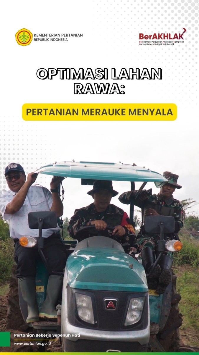 kementan's tweet photo. 1. Pertanian Merauke Menyalaa🔥🌾

SobaTani, program optimasi lahan seluas 40.000 hektare yang merupakan program pemerintah melalui Kementerian Pertanian telah selesai dikerjakan. 

Dengan terlaksananya program ini terbukti sukses menaikkan produksi pertanian di Merauke. https://t.co/5O3CWrcfAp