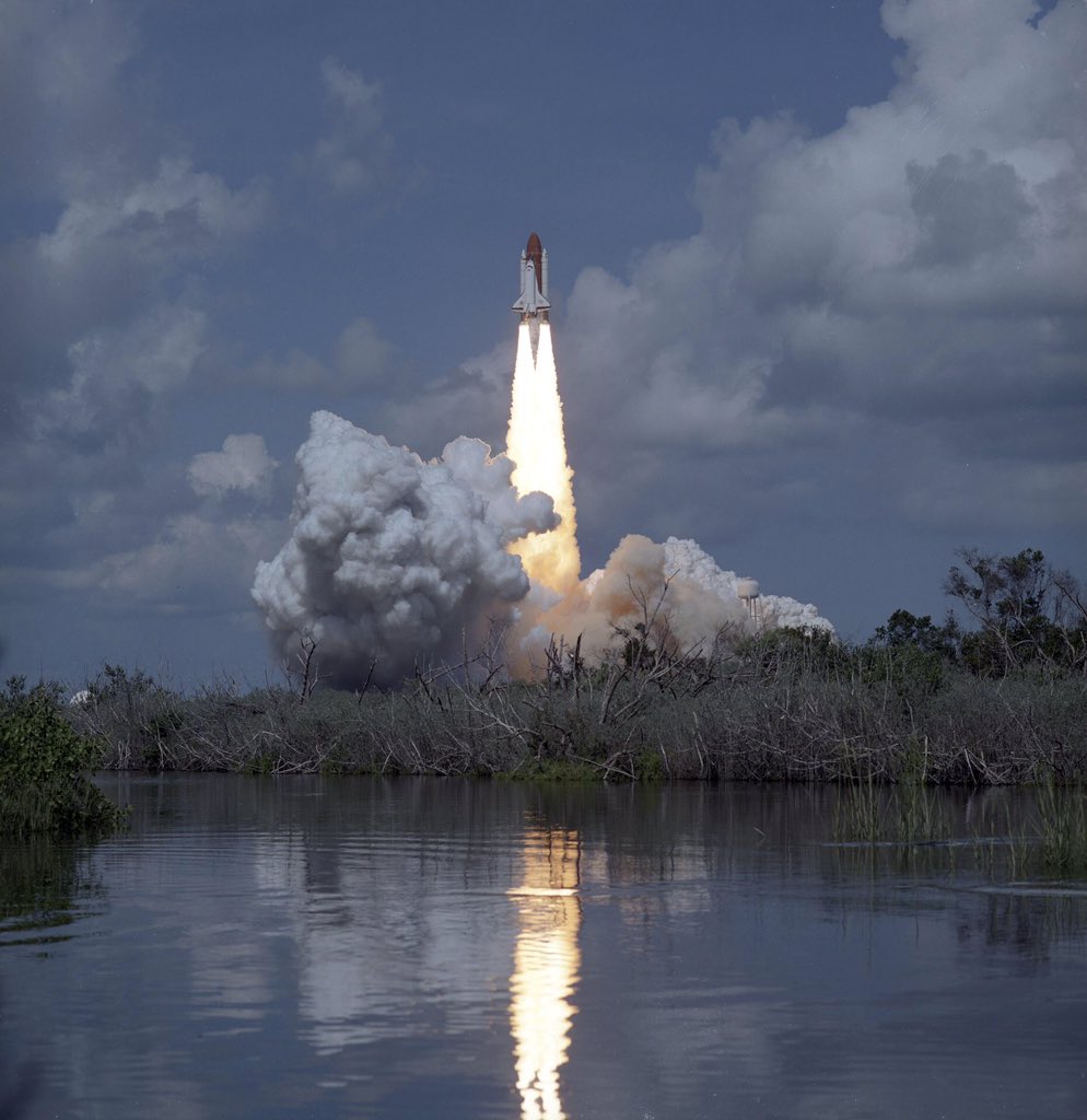 Boneyardsafari's tweet photo. #otd STS-34 crew of five launched aboard the #OrbiterAtlantis OV-104 on October 18, 1989. The primary payload was the Galileo Jupiter Spacecraft and attached Inertial Upper Stage (IUS) #spaceshuttleatlantis #ov104 #nasa #aviationsafari #aviationpreservation #boneyardsafari https://t.co/O0XZNj1fuk