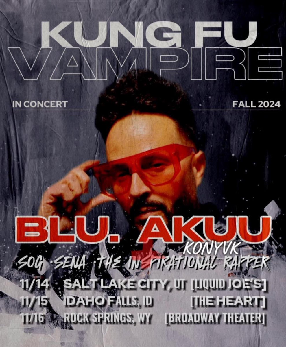 art_yoda's tweet image. Y’all better be ready for these shows! Mi carnal @KungFuVampire hitting the stages near you!!! #KungFuVampire #KFV #KFVTour