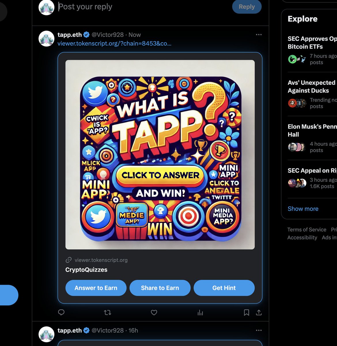 Victor928's tweet image. cooking #tapps on @base