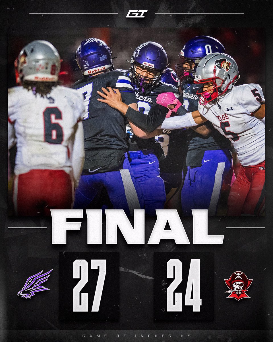 FINAL: <a href="/NGHSFB/">Northern Guilford Football</a> fends off Page with a FG at the buzzer by <a href="/GuardadoKobe/">Kobe Guardado</a> to remain undefeated💪‼️