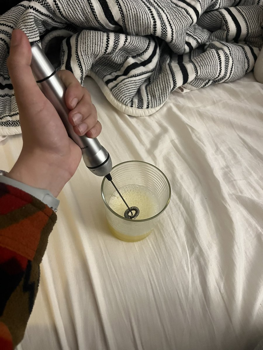 MorrellRhea's tweet image. That vibrating coming from my room?? Oh! I’m just frothing my beverage