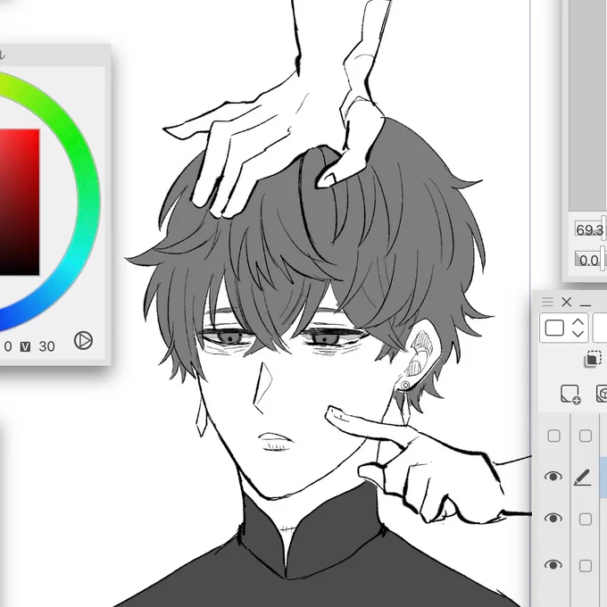 ミスラさん描いてる 