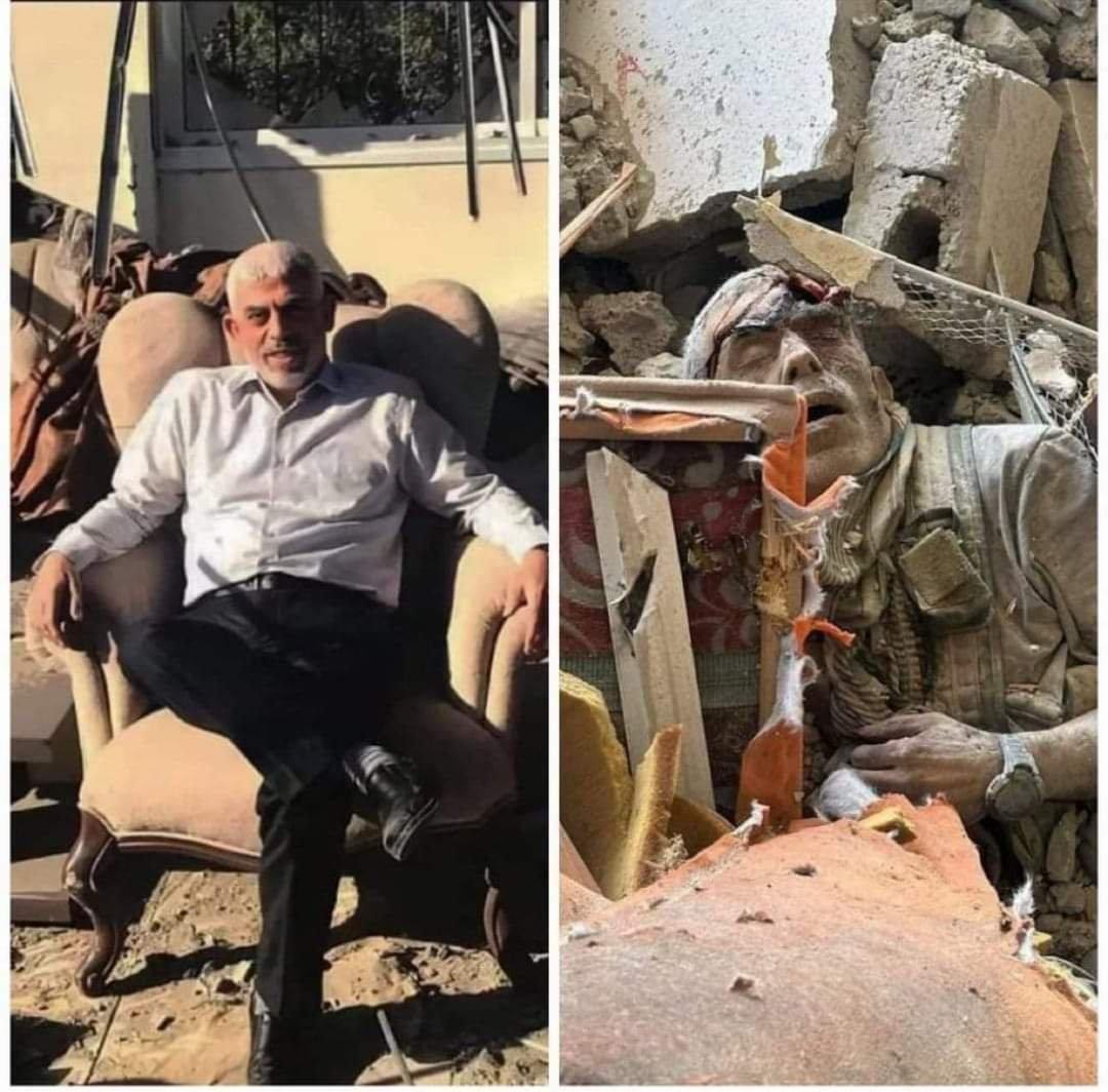 يرتدي بزته العسكرية رغم كبر سنه ، ويربط على جرح يده ويقاوم ، ولم يترك ميدان القتال ولا ساحات التفاوض والسياسة، هو أدار المعركة من بدايتها حتى نهاية عمره، وأذاق عدوه الحسرة، وساق جنوده لخاتمة يريدها لنفسه..
#شمال_غزة_يُبااد
#يحيى_السنوار