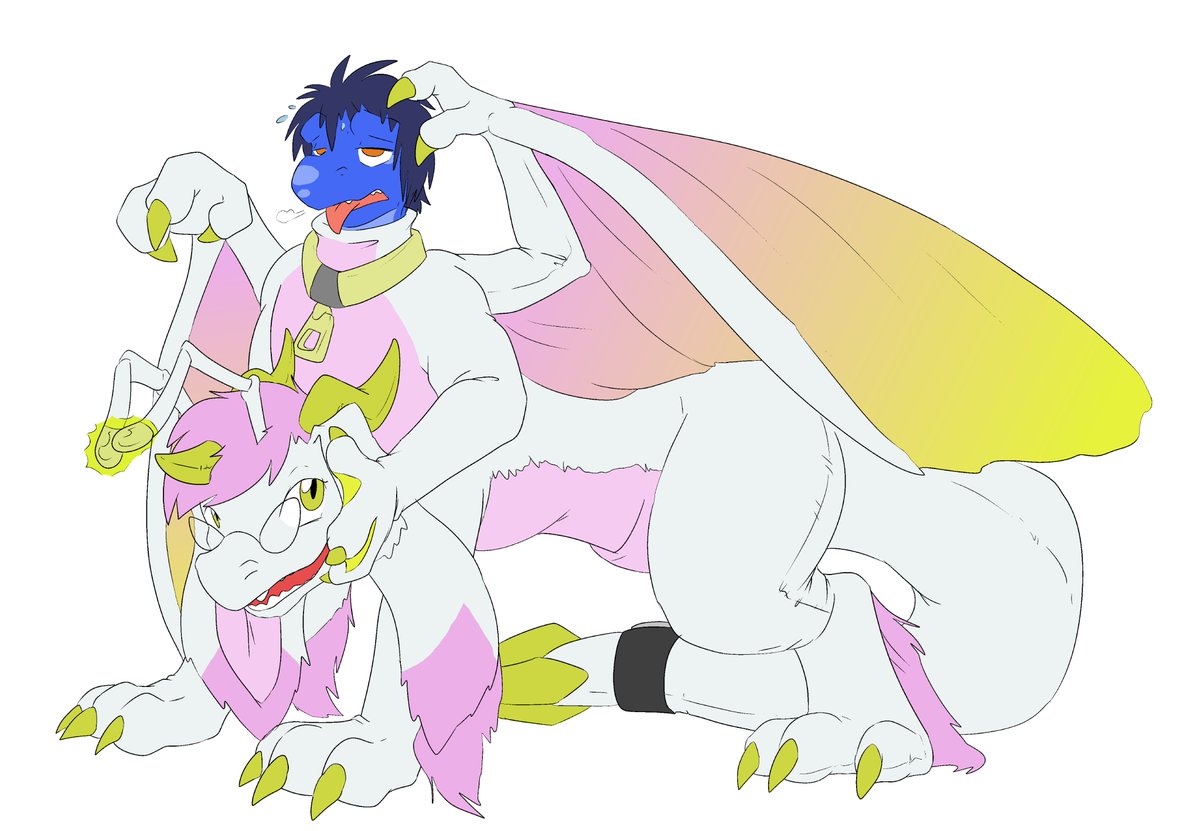 Jinkies, Airyuu was really.. OLD MAN KYRIO?!  Actually, helping out with helping Kyrio find a halloween costume!  Looks like I'm a bit hot to wear for extended periods, though.  
Art by <a href="/kyrio5/">kyrio.bsky.social</a>
I colored