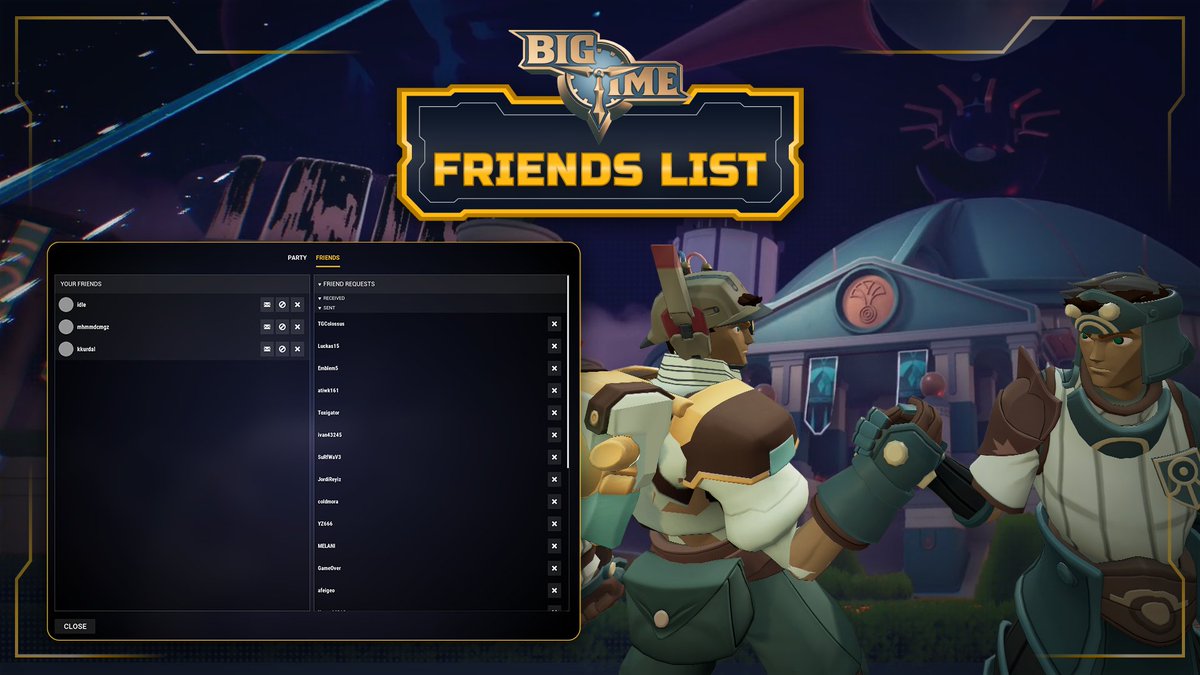 😍  New Feature in .30.9🤩 

🙏 Now it’s even easier to keep track of your friends game-wide with the friend list!