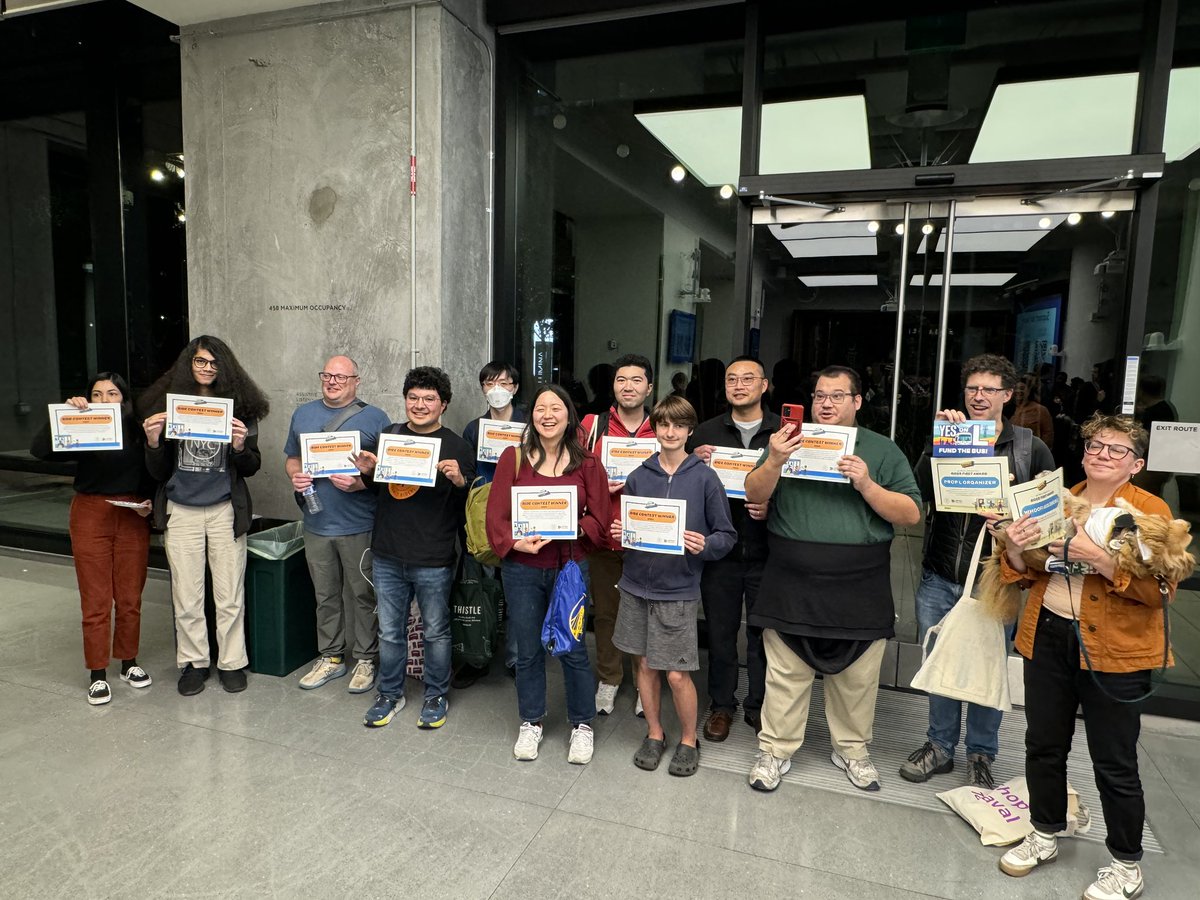 Bobakkabob37's tweet photo. Had a great time tonight at the @SFTRU and @seamlessbayarea #RiderFirstAwards marking an end to the festivities (for now) of #TransitMonth and celebrating all of the folks that participated in the #RideContest https://t.co/5FC7OHPgrm