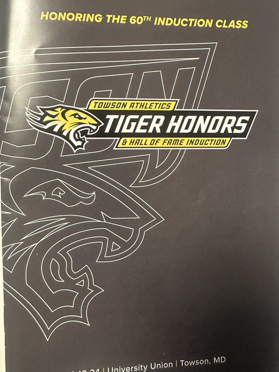 MarkRGinsberg's tweet photo. Congratulations to the 60th Towson University Athletic Hall of Fame inductees. 

Terrific athletes and ambassadors for our university. 

TU Pride abounds - Excellence Earned. 

GO Tigers - past, present and future!

@towsontigers
#TUproud https://t.co/h0fTSPYUAv