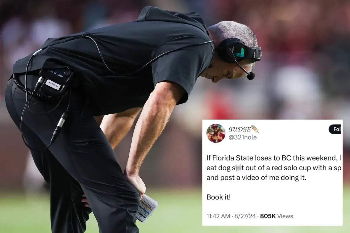 FirstNameJ0hn's tweet photo. I’m done. Somebody find 321Nole before it gets worse. The “dog shit curse” is for real.
#FSUvsDuke #FSUFootball https://t.co/3UwzmkVbrq