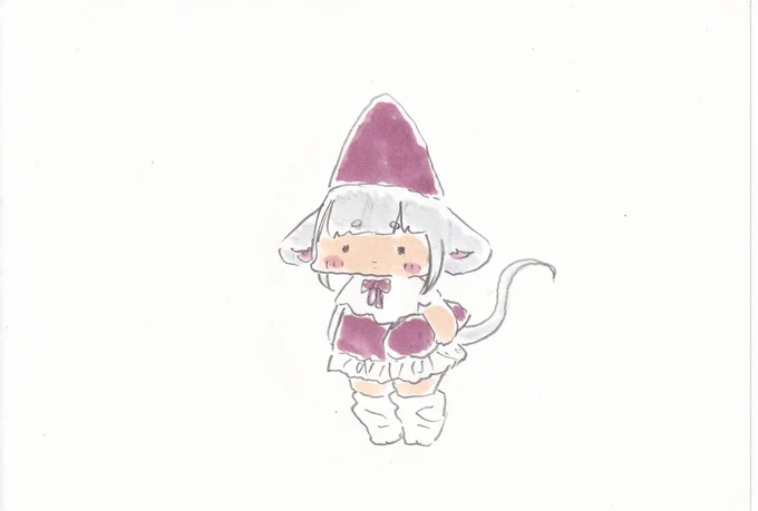 おいもの妖精。#イラスト #女の子イラスト #ケモミミ 