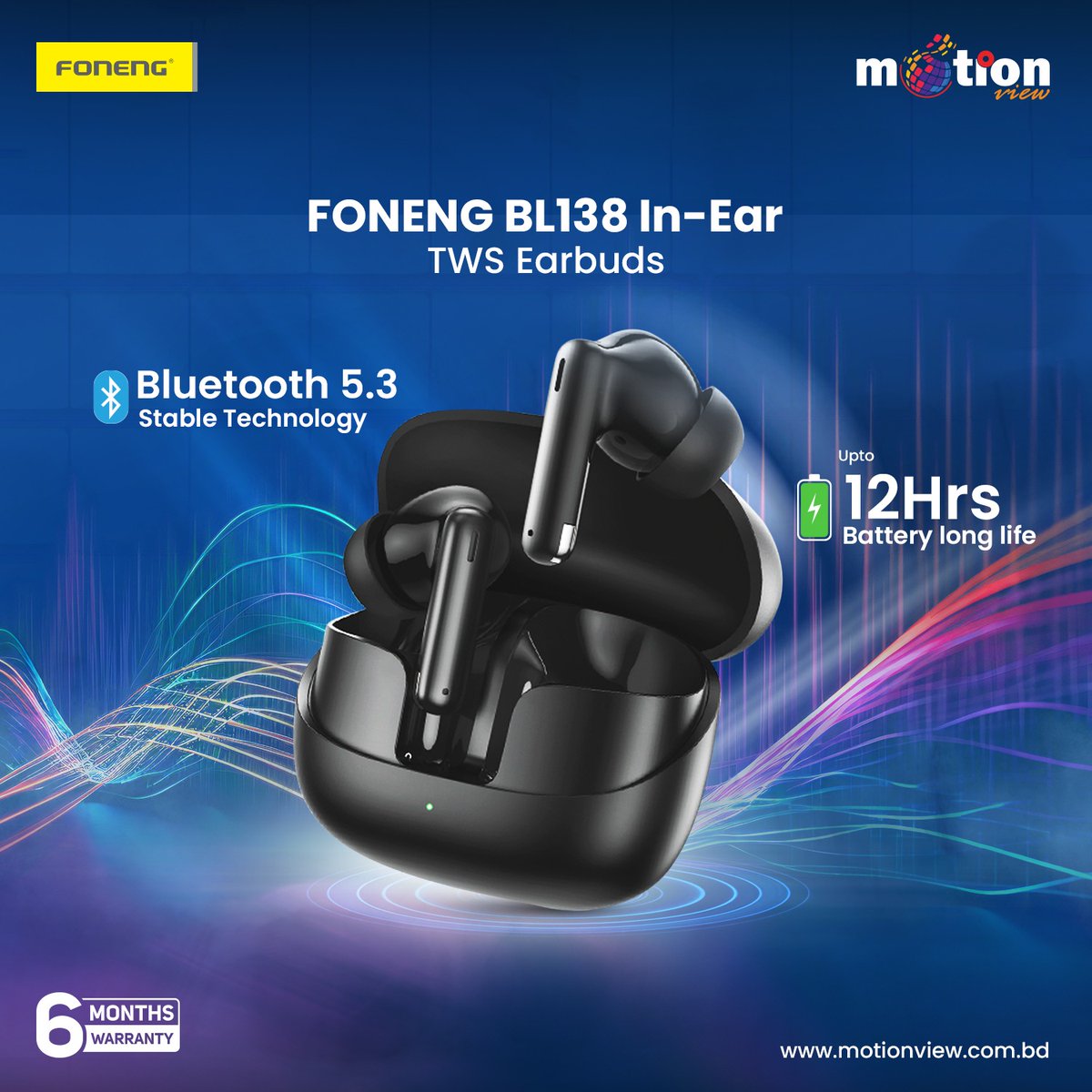 MotionViewBD's tweet image. Ear buds with 6 months warranty at Student Budget 😲😲 
Yes, you heard it right. FONENG BL138 In-Ear TWS Earbuds will get this great feature 😍🤘

#Motionview #Foneng #bl138 #tws