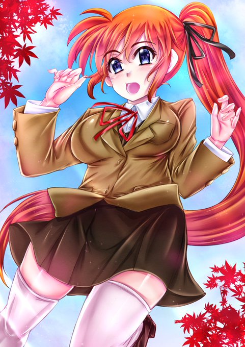 なのはさんを描きました～ 秋空感難しい……。 