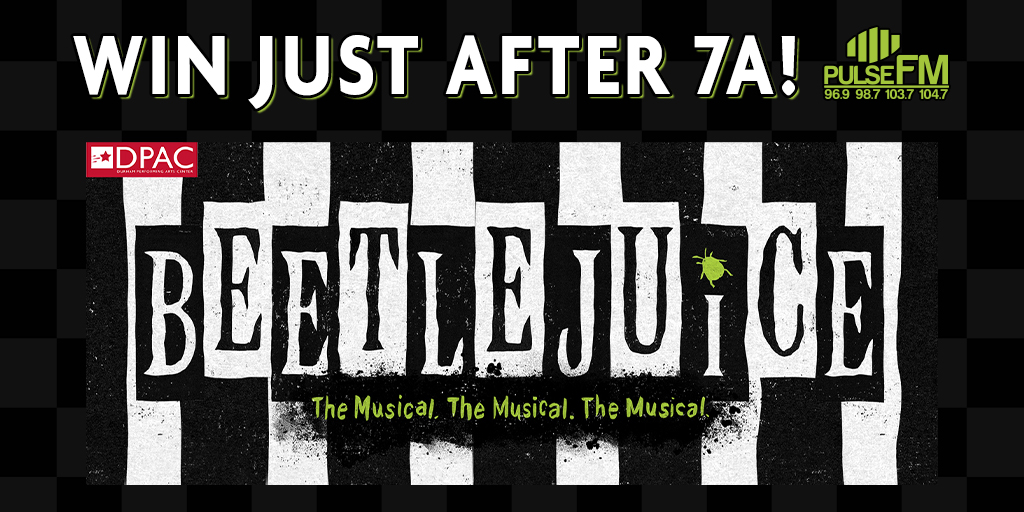 He earned his stripes on Broadway… now the ghost-with-the-most is coming to DPAC! Listen every day this week just after 7A for your chance to win a pair of tickets to see Beetlejuice @ DPAC on 3/18/25! It’s showtime!