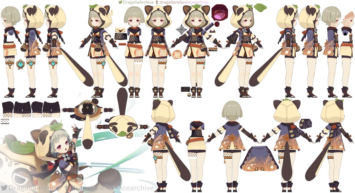 Model references for Sayu - Genshin Impact