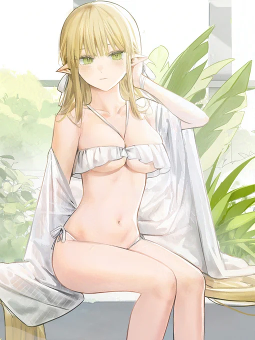 夏に描いたOCの水着です 