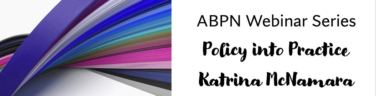 Book now for a place on our webinar when Katrina McNamara  will be presenting on

Policy into Practice 

28th October 2024, 16.00-17.00

To book your FREE ticket go to

eventbrite.co.uk/e/policy-into-…