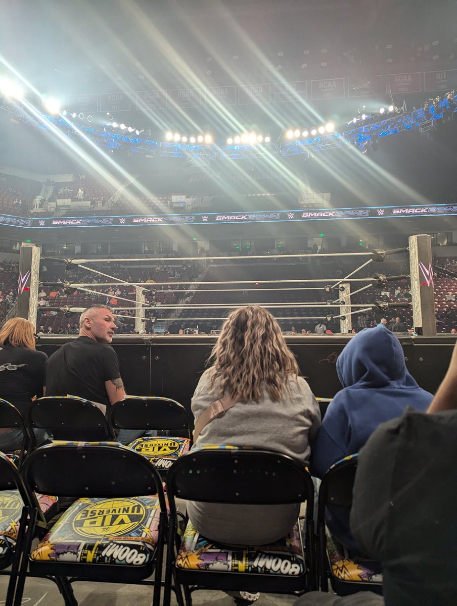 We were in Section 4, Row 4...We want to find the guy with the couple that was behind us and the guy beside us that talked with my daughter! If y'all were talking with us, reach out! Help me out twitter. 😆😆 #SmackDown #columbia #CodyRhodes