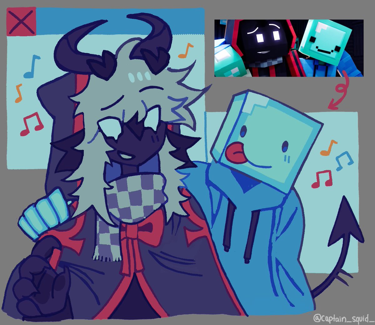 captain_squiddd's tweet photo. 🎵 HAPPY MUFFINVERSARY!!! 🎵
(also #BBHTOBER day 18: sing!) https://t.co/W1UI5TJVpq