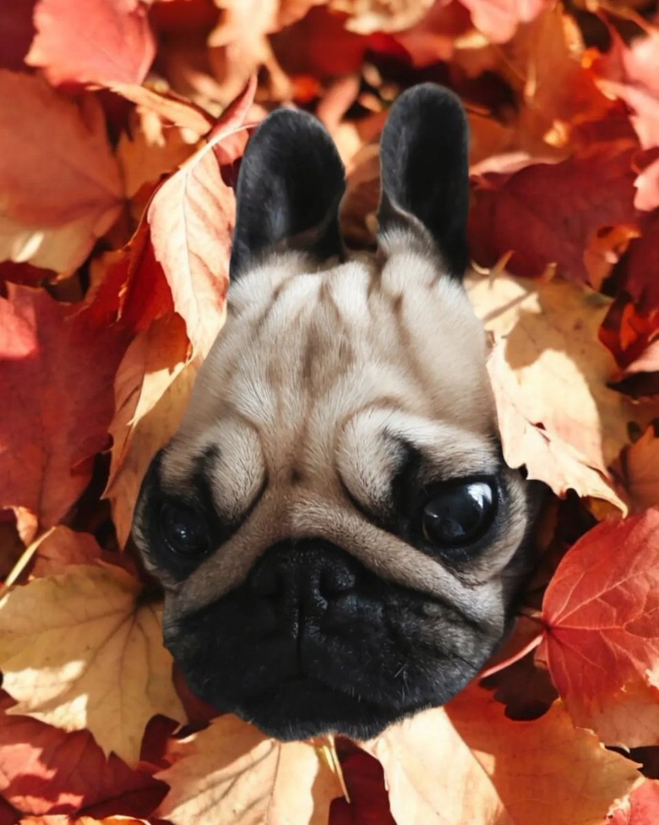 pugclub1's tweet image. Mały zajączek wśród liści 🧡🍂🐰Milego wieczorku kochani 😘 #pug #mops #pugmania #life #pugworld #cute #love #adopciak #atumn #pugpolish #frend #sweetpug