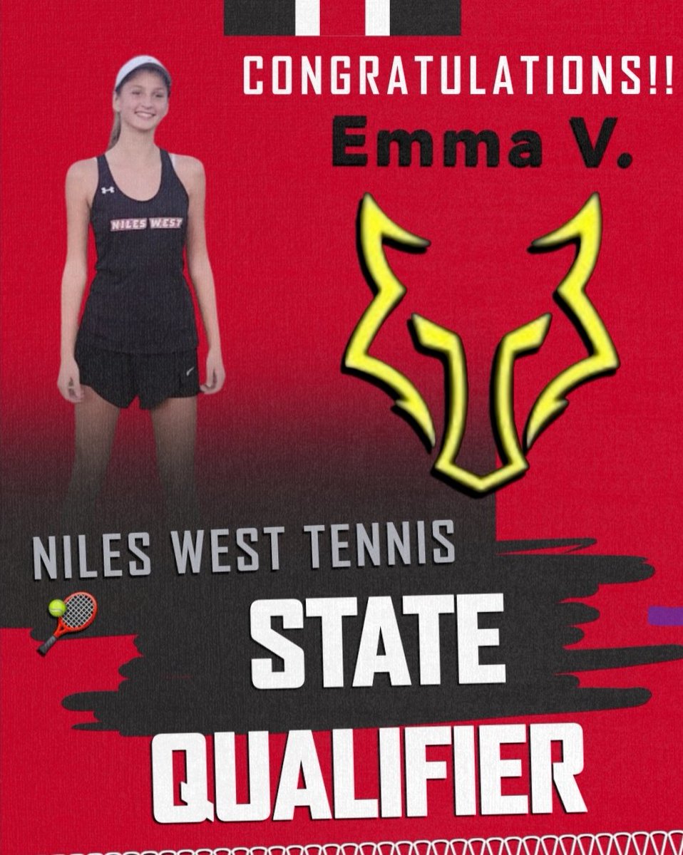 Emma V. qualified for State in singles by beating her opponent 4-6, 6-2, 6-4. Congrats, Emma!