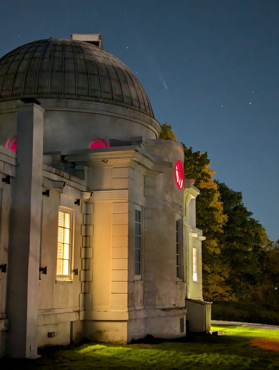 Comet Tsuchinshan-Atlas and Fuertes Observatory 😍

Open house tonight! 
#twithaca #ithaca <a href="/CSInst/">Carl Sagan Institute</a> <a href="/Cornell/">Cornell University</a>