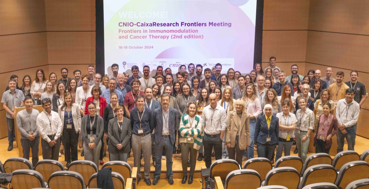 David Sancho (@sancholab) on Twitter photo Thx to speakers, co-organizers <a href="/Casanova_Acebes/">Casanova Acebes Lab</a> <a href="/Alvarez_Vallina/">Luis Álvarez-Vallina</a> <a href="/NabilDjouder/">Nabil Djouder</a> <a href="/Gaia_JExpMed/">Gaia Trincucci</a> & attendants for 3 wonderful days sharing new data & inspiring discussions on #immunomodulation & #cancer therapy from very different angles <a href="/CNIOStopCancer/">CNIO Stop Cancer</a>
🙏<a href="/FundlaCaixa/">Fundación ”la Caixa”</a> for the support Thx to speakers, co-organizers <a href="/Casanova_Acebes/">Casanova Acebes Lab</a> <a href="/Alvarez_Vallina/">Luis Álvarez-Vallina</a> <a href="/NabilDjouder/">Nabil Djouder</a> <a href="/Gaia_JExpMed/">Gaia Trincucci</a> & attendants for 3 wonderful days sharing new data & inspiring discussions on #immunomodulation & #cancer therapy from very different angles <a href="/CNIOStopCancer/">CNIO Stop Cancer</a>
🙏<a href="/FundlaCaixa/">Fundación ”la Caixa”</a> for the support