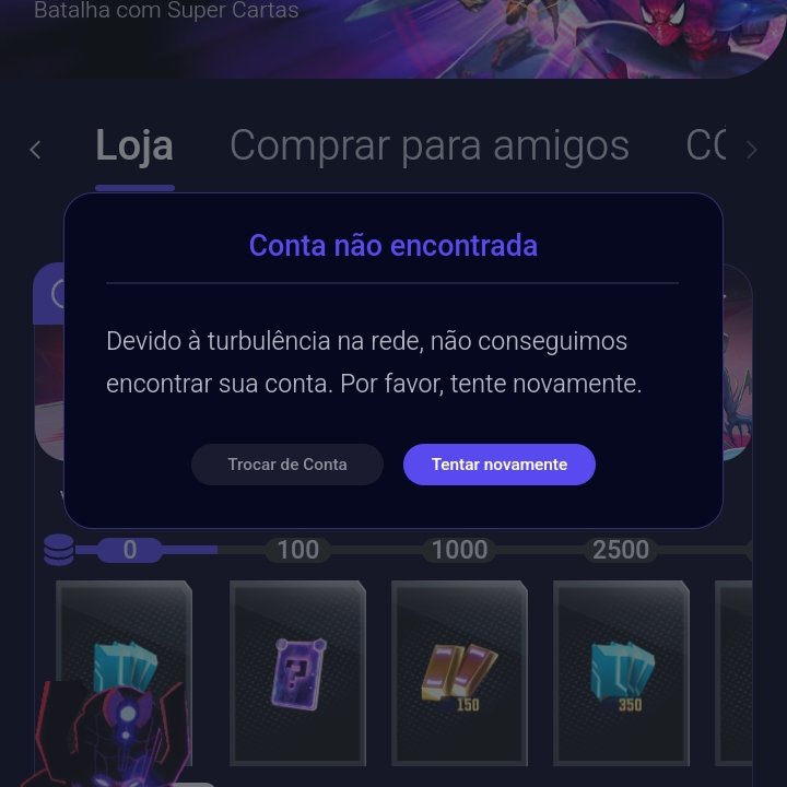pasdasfas's tweet photo. @MARVELSNAP Can't redeem the code because the site don't let me connect "account not found" error https://t.co/xm3YKEob8d