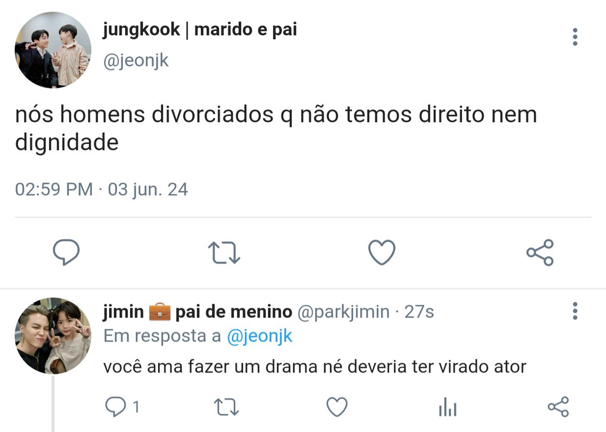 namuzine's tweet photo. #jikookau • love is not over • concluída
JM e JK podiam ter se divorciado, mas nunca se deixaram. O pequeno Junghyun, filho do casal, era a prova materializada daquele amor. https://t.co/rLtzs668Jq