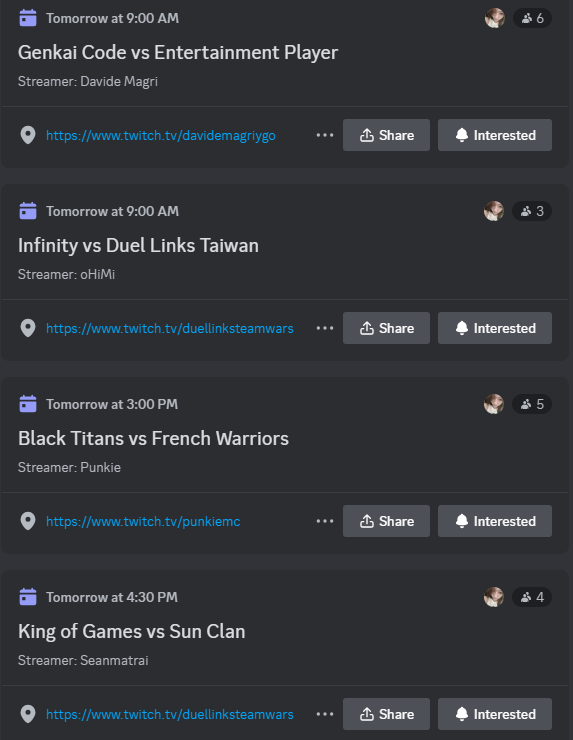 Team Wars Season 15 matches begin today!

Our Featured Match of Week 1 is the Grand Final rematch of Season 14. Will Third Eye get revenge, or will B&amp;P prevail?

Check out the attached images for the full upcoming match times + stream link! All matches in the image are EST time.