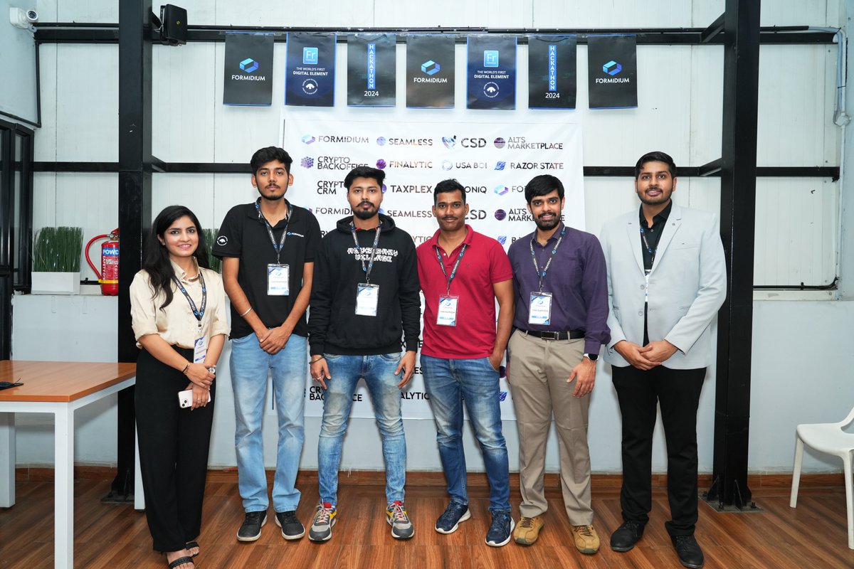 Formidium's tweet image. ***Let&apos;s Meet our Formidium Crew***
Our crew&apos;s passion and diligence are the backboe of Seamless AI &amp;amp; Blockchain Hackathon
#hackathon #formidium #AI #blockchain #crew #Bengaluru #Technology