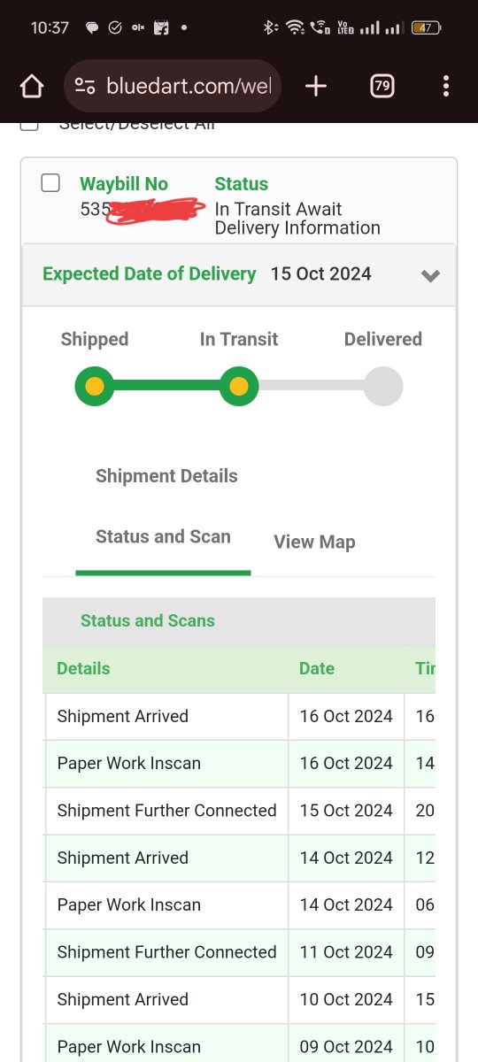 hitinder's tweet photo. @BlueDart_ @BlueDartCares you people are running rubbish service. Very damaging for businesses and customer experience. A delivery expected on 15th and now sitting in your Wearhouse for 4 days. You have insensitive people running your business. I will never do business with you. https://t.co/DyxlyOuDxM
