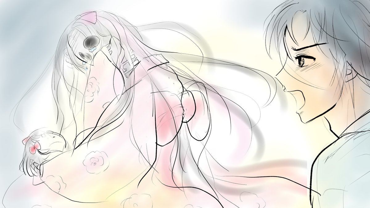 「「新説牡丹灯籠」ラフ 」|愛ちん（ゆめみ愛）のイラスト
