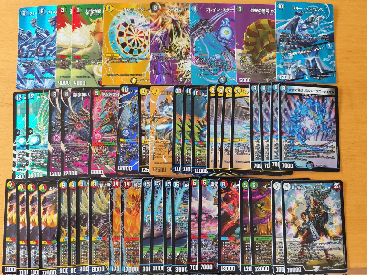 6箱開封結果。
バランスめっちゃ良くて草

何なら全部SR９枚箱だった...（数え間違えてなければ）