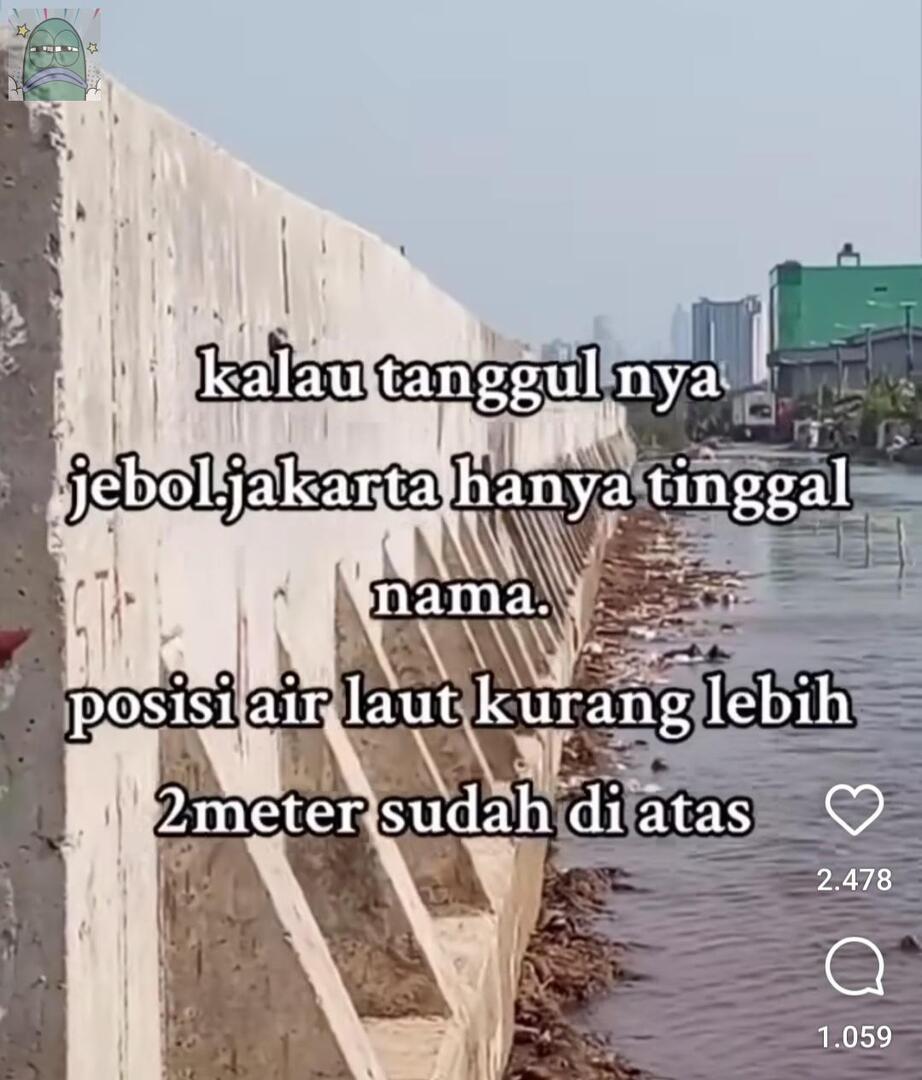 tanyarlfes's tweet image. 💚 Seriuskah tanggul jakarta udah mau jebol? Takut bangett gimana nasib warganya kalo begitu, ini gaada solusi kah?😭🙏🏼