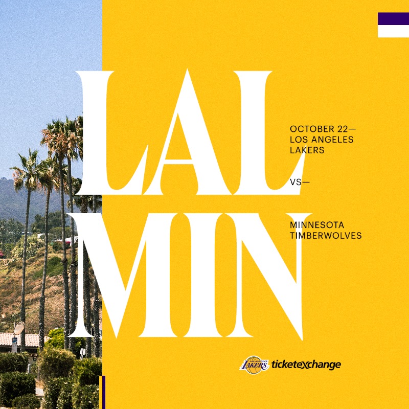 Lakers's tweet photo. October 22: Lakers basketball is back ⚡️