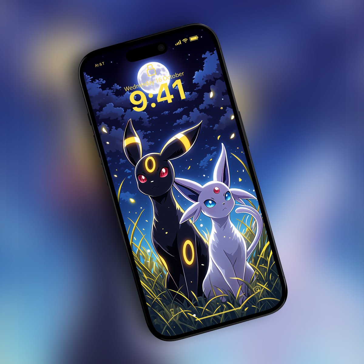 WallAesthetica's tweet image. Umbreon and Espeon Pokemon wallpaper